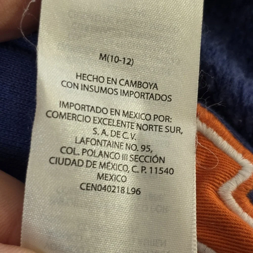 Polo Ralph‎ Lauren Full Zip Hoodie Boys Medium 10-12 Blue Pony Logo Spellout